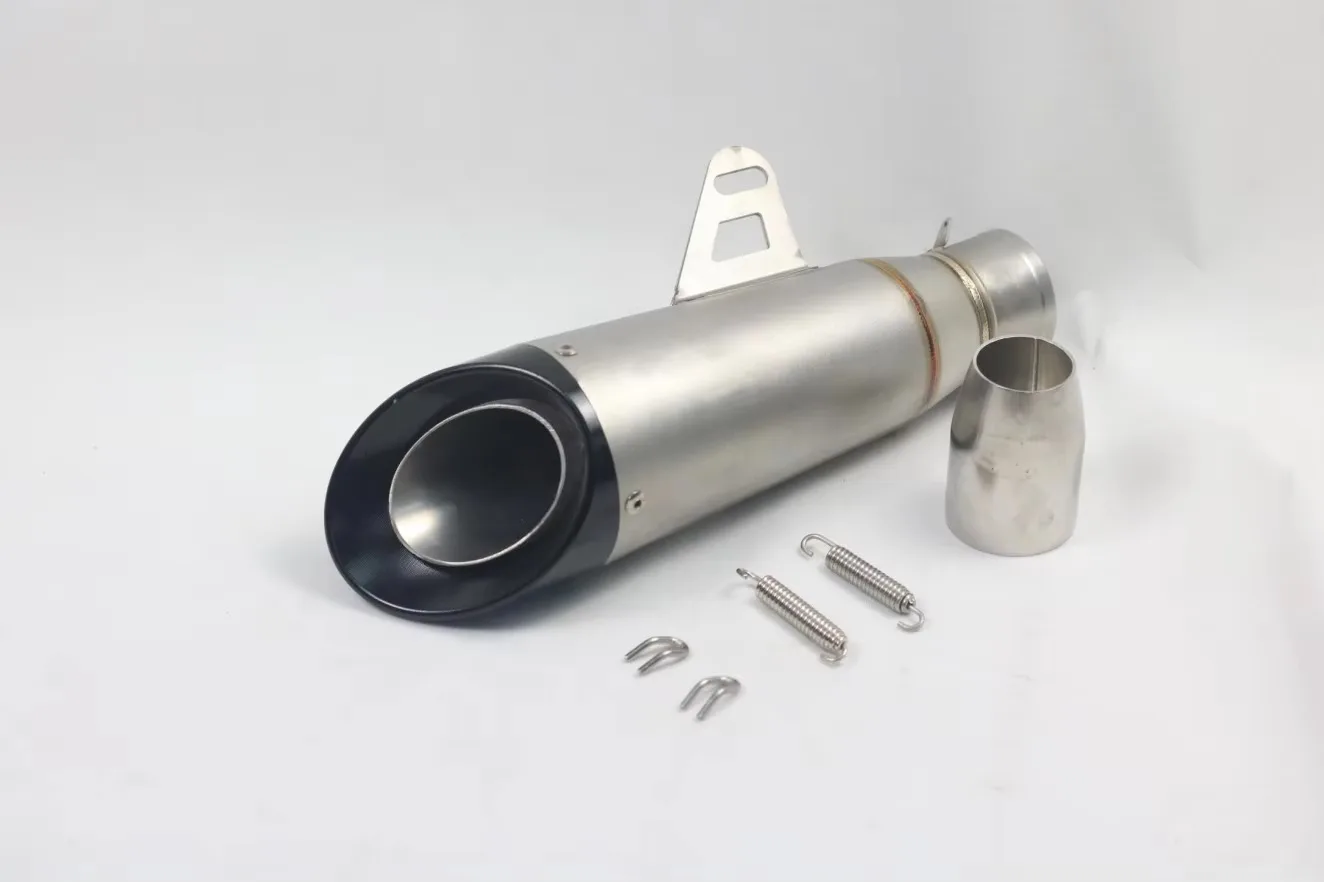 51/60mm 2-Layer 3-Layer Motorcycle Exhaust Muffler Pipe Z250 Z300 Z400 ZX10 MT0709 R25 R3 R6 For Kawasaki Ninja Honda Yamaha