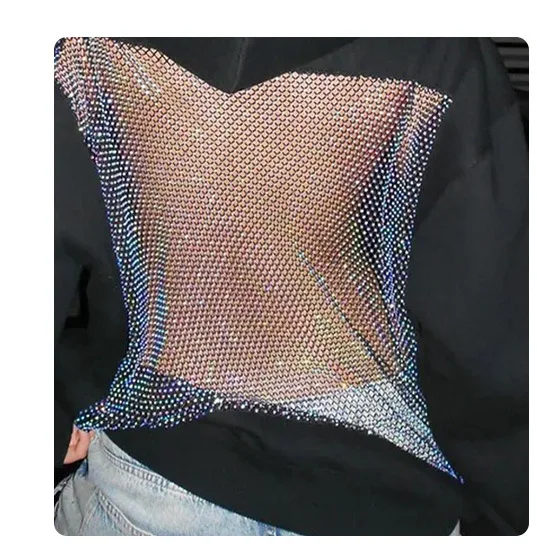 Übergroßer Hoodie für Damen, Langarm, Netzstoff-Rücken, Cut-Out-Pullover, Sweatshirt, Y2K, sexy, ausgehöhlt, lässige Streetwear-Oberteile – Detail 7