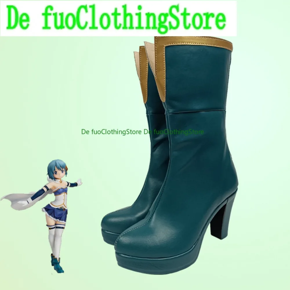 DefuoClothing 마도카 마기카 사야카 미키 코스프레 신발 마법 소녀 부츠 할로윈 카니발 파티 의상 액세서리 신발