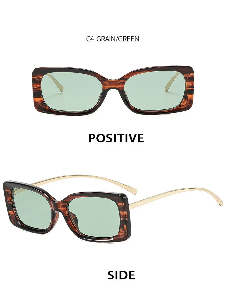 JNPCXI Neue Vintage Quadratische Herren-Sonnenbrille, Modische Klare Farbverlauf-Gläser, UV400, Trendige Damen-Sonnenbrille in Bernsteinfarbe – Detail 10