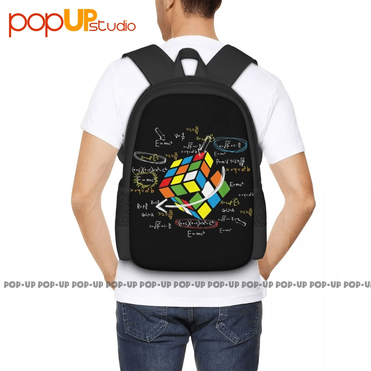 Math Rubik Rubix Rubics Player Cube Math Lovers Full Backpack Large Capacity Gym Gym Tote Bag