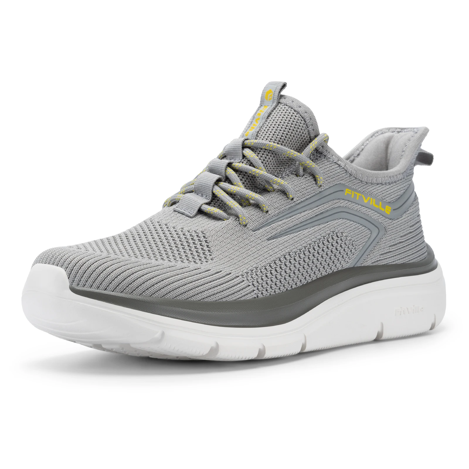 Thick Sole Running Shoes Men's Sneakers Cushioned Lightweight Wide Fit with Arch Support for Swollen Feet Outdoor Sneakers