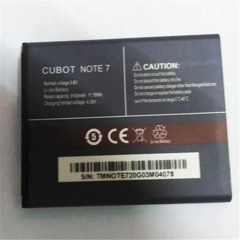 

YCOOLY In stock for CUBOT NOTE 7 Battery 3000mAh New date production Long Standby Time for CUBOT note 7 battery