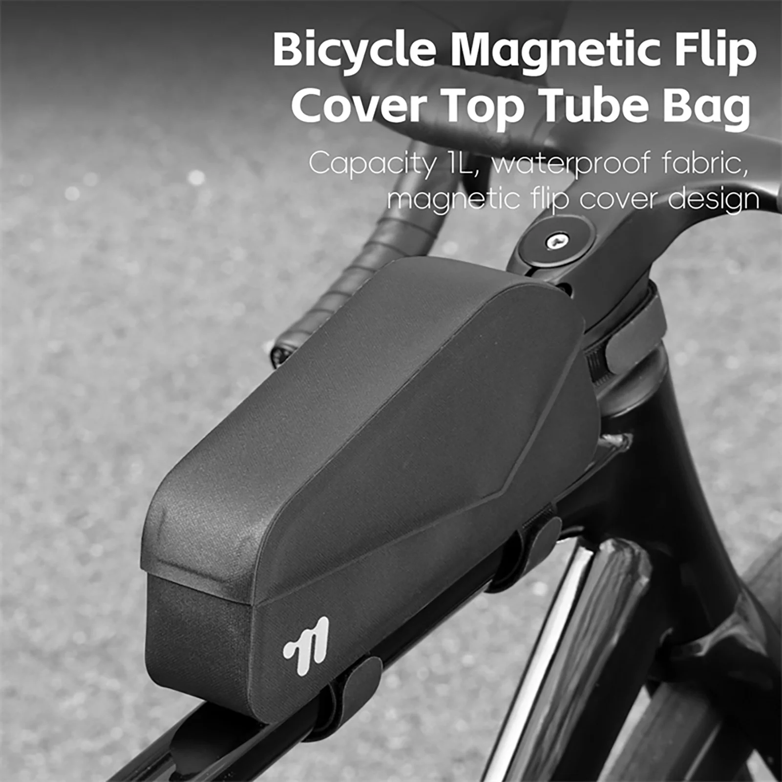 Bike Frame Bag Top Tube Bike Bag Waterproof Magnetic Flap Riding Bag Mountain Road Bike Frame Bag Top Tube Bike Bag Bolt On