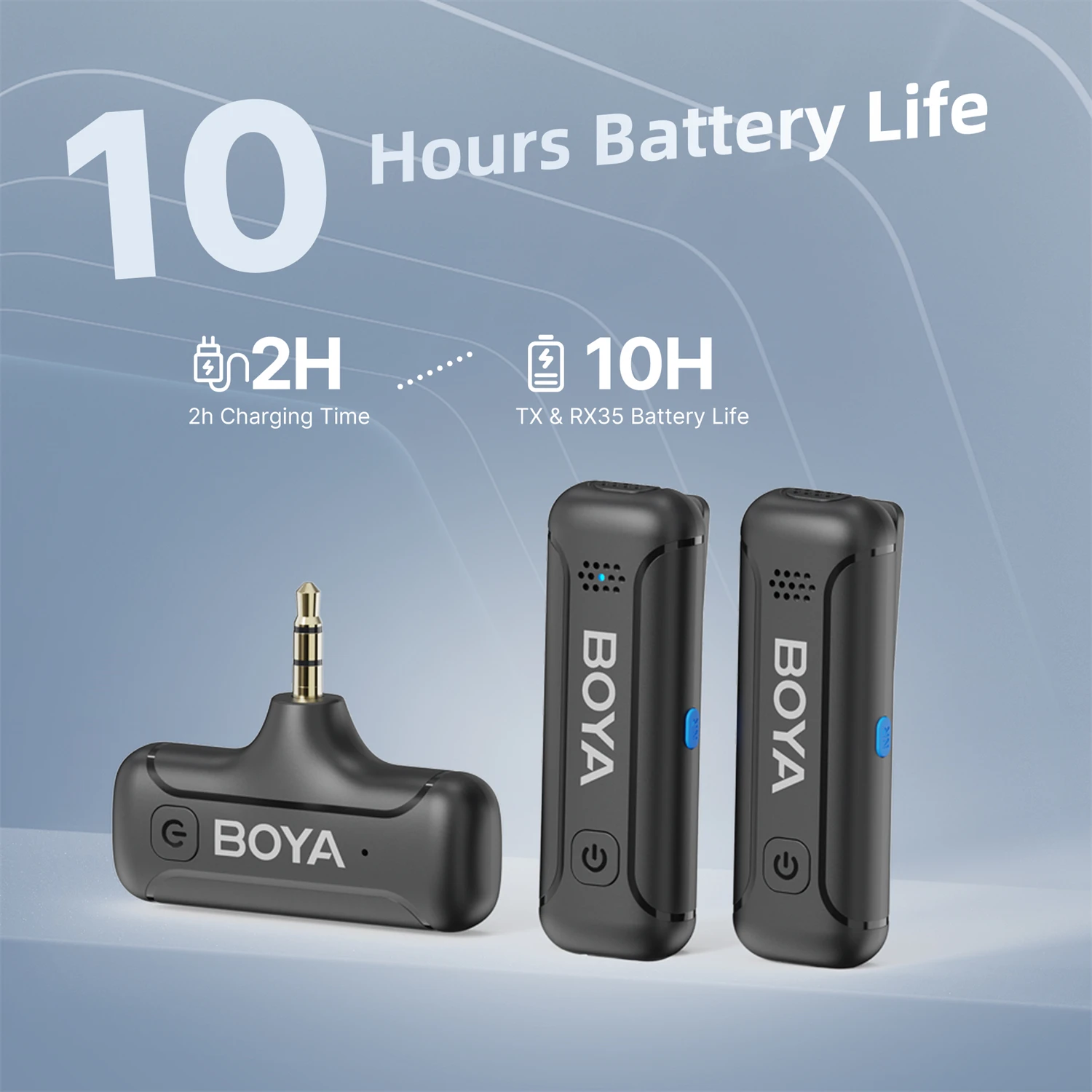BOYA BY-WM3T2 nowy bezprzewodowy 3.5mm TRS Lavalier Lapel redukcja szumów mikrofon do Canon, Nikon, Sony aparaty Vlogging nagrywanie