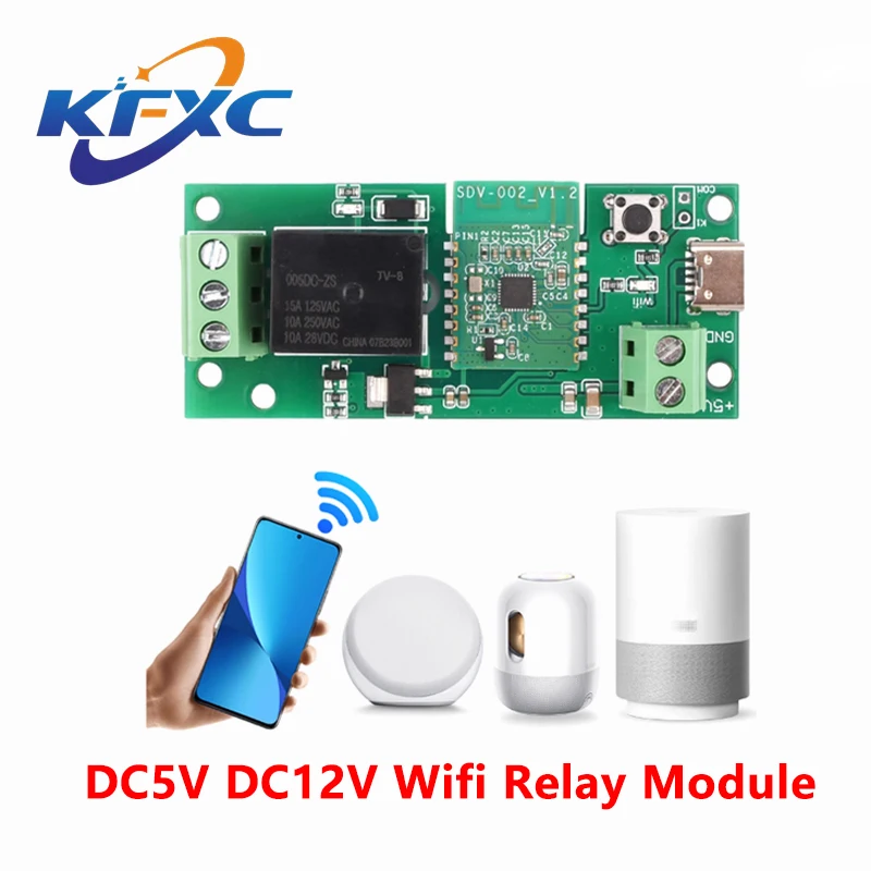 

DC5V DC12V Wifi Relay Module for eWeLink APP Remote Control Self-lock Wireless Delay Relay for Smart Intelligent Home