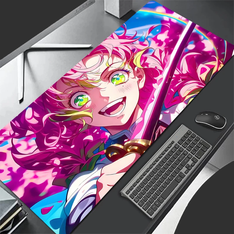 Mouse Pad Non-Slip Rubber mousepads Game player notebook computer Pad table mat PC carpet Demon Slayer Kanroji Mitsuri Mousepad