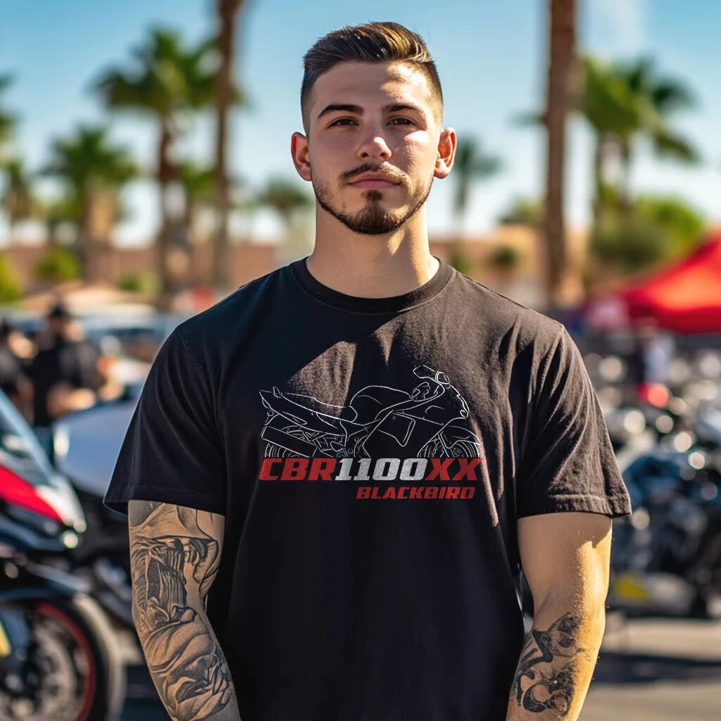 

CBR1100XX Blackbird 1996-2007 - Motorcycle for Riders Men's and women's fashion casual high quality round neck cotton T-shirt