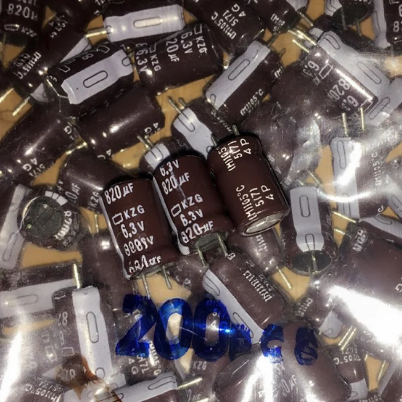 20PCS 820UF 6.3V NCC Black Diamond Capacitor 6.3V 820UF 8X12 KZG High Frequency