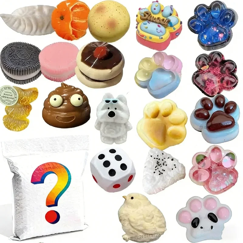 غامض ألعاب متململة أكياس أعمى القط باو ضد الإجهاد القدم طابا اسفنجي هلام لعبة ضغط لعبة لزجة مقلد الغذاء موتشي لعبة 2025