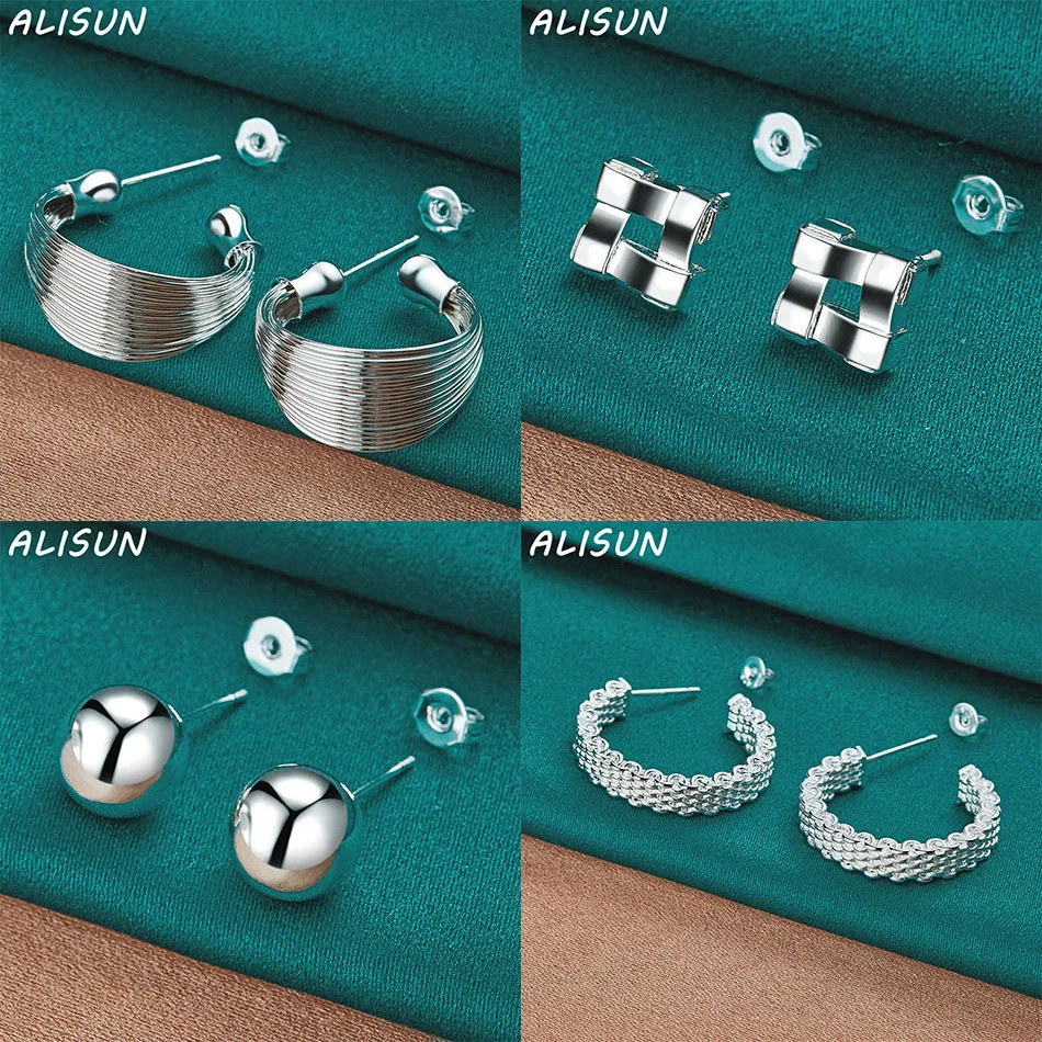 

ALISUN 925 Sterling Silver Earrings Stud Earrings For Women Creativity Gifts Street All-match Party And Daily Wear