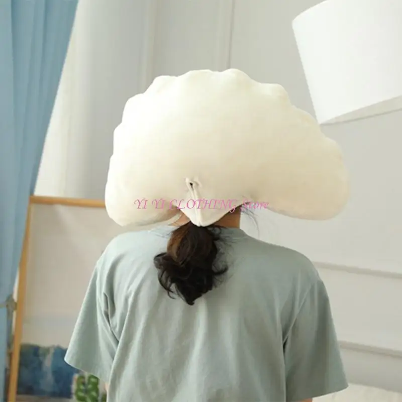 n5kf-plush-dumpling-​headgear-hat-windproof-winter-gift-for-halloween-xmas-new-year