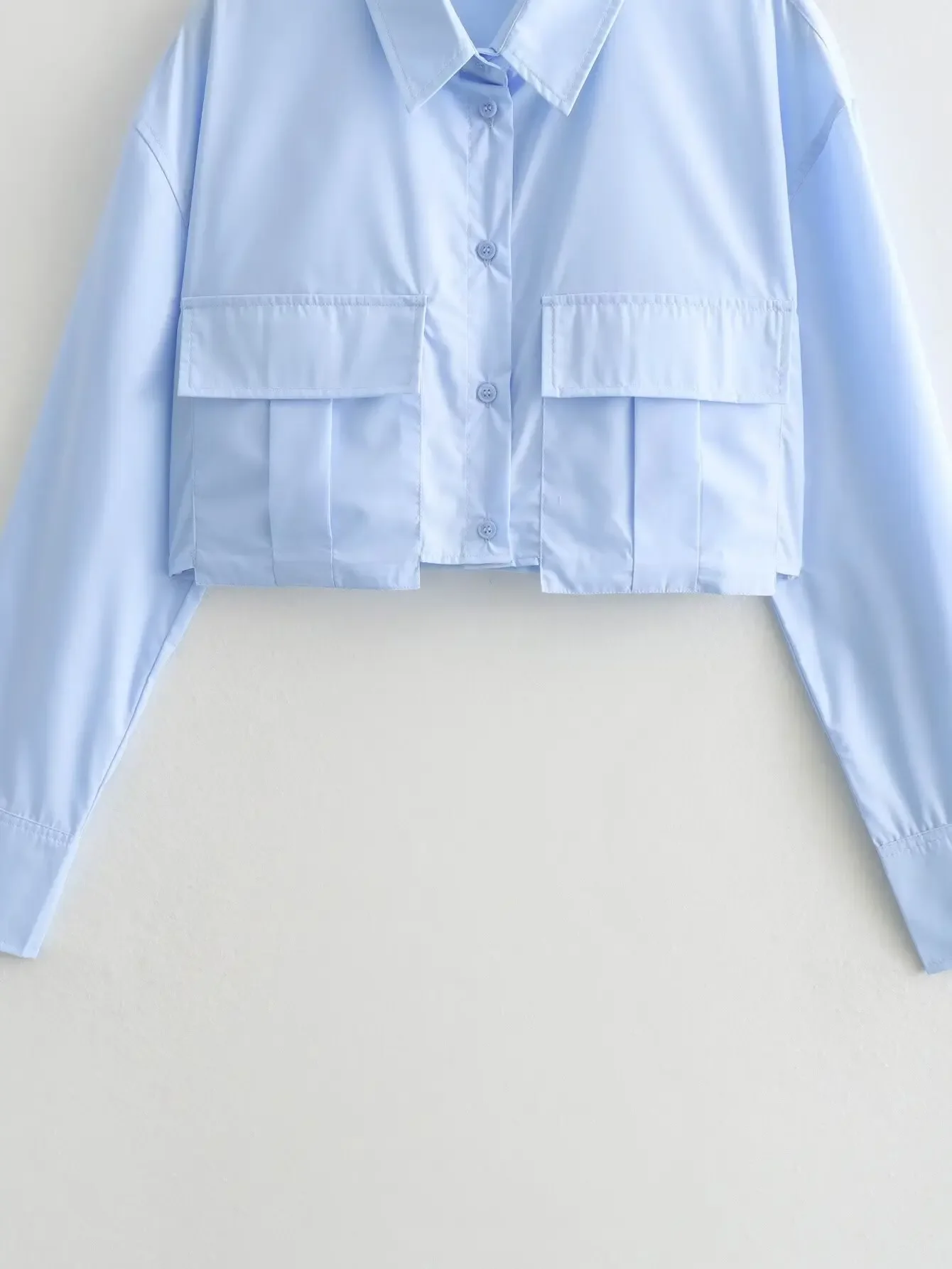 2024 Women Solid White Blouse Long Sleeve With Pocket Casual Loose Chic Tops Office Lady Fashion Basic Versatile Shirt
