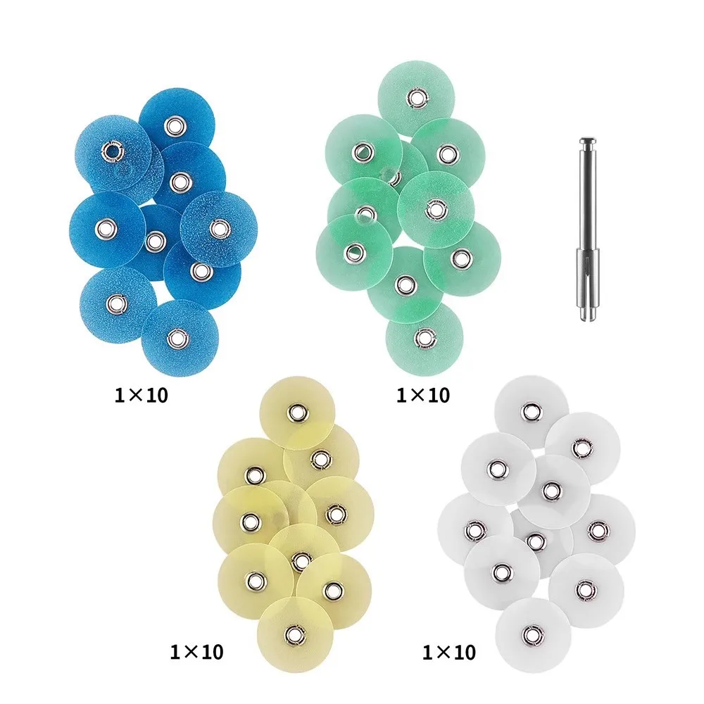 3 x 40pcs/set Dental Polishing Discs Holding Rod Mandrel Soflex Flexi Disc RA Shank Teeth Whitening Material Dentistry Tools