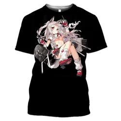 New Summer Tide Anime Beauty Picture Men T-Shirts  Casual 3D Print Tees Hip Hop Personality Round Neck Short Sleeve  Tops