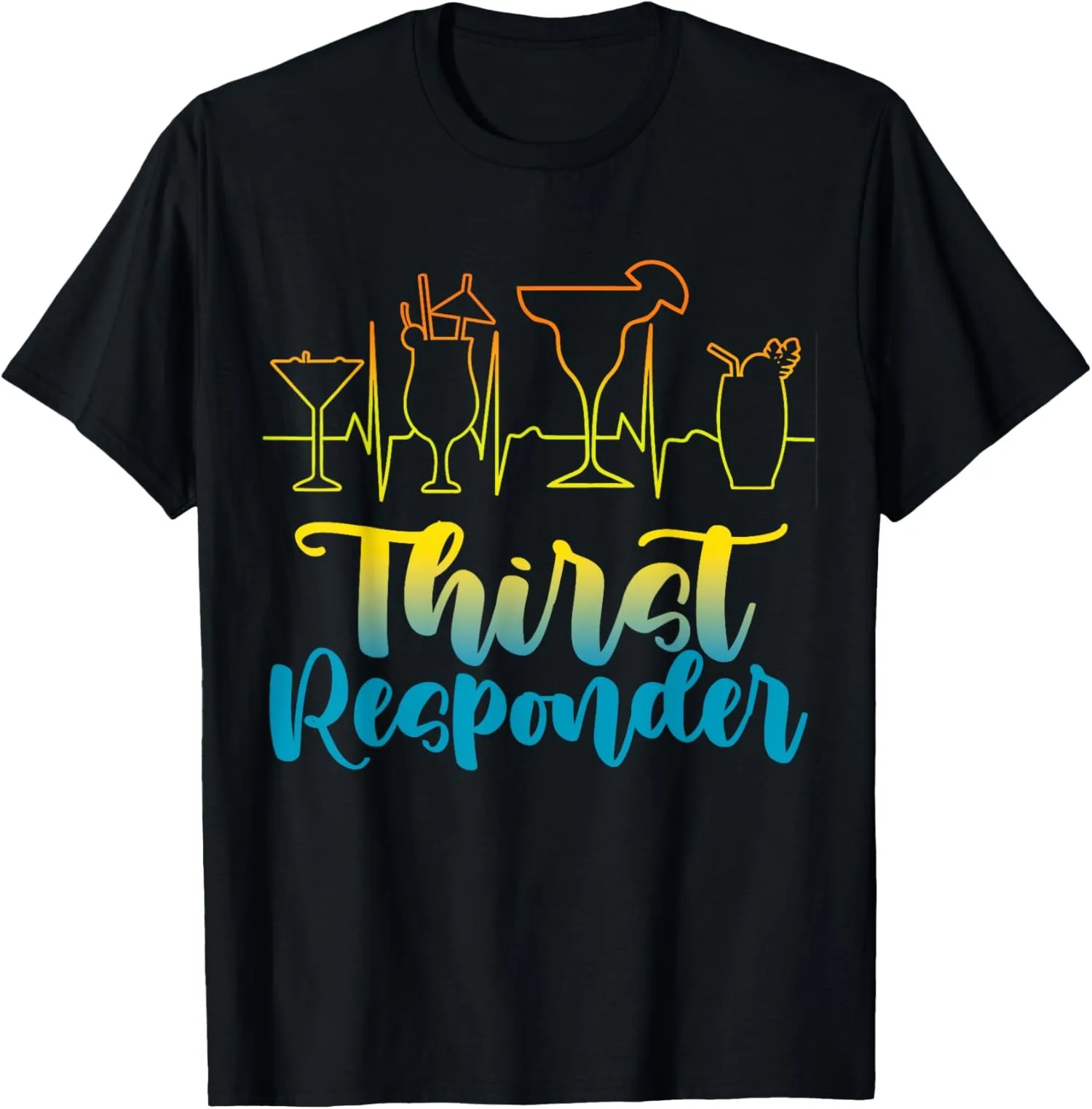 Funny Bartender Thirst Response Graphic Unisex T-Shirt