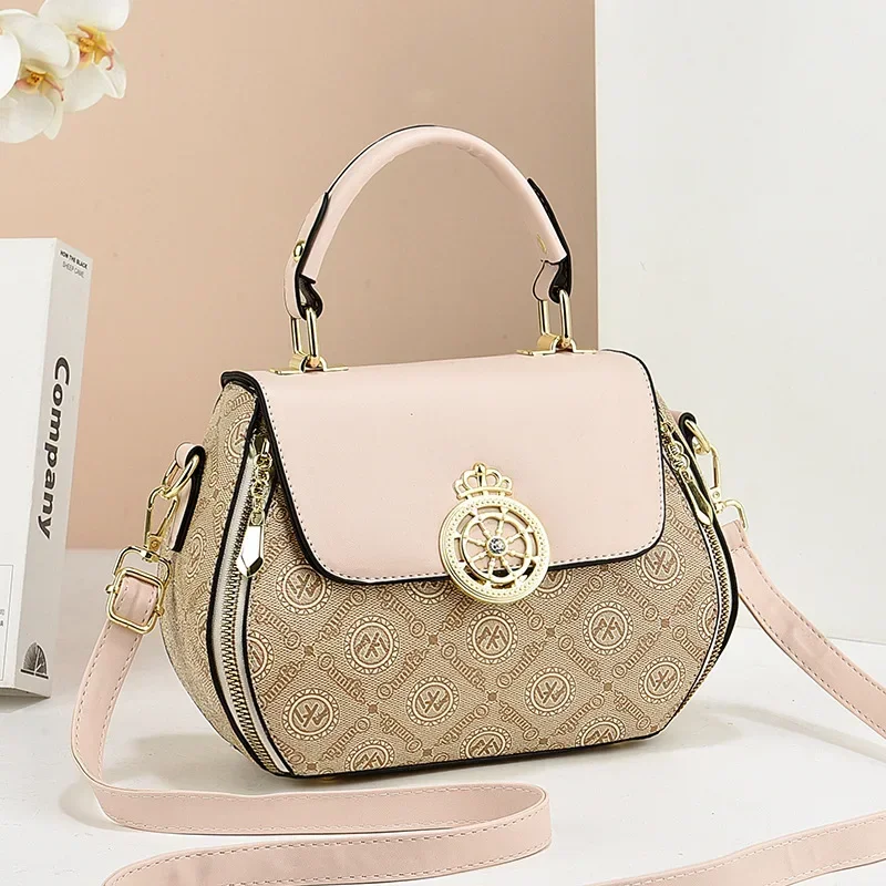 حقيبة يد نسائية كلاسيكية ريترو حقيبة كتف عصرية متعددة الاستخدامات ذات سعة كبيرة حقيبة كروس كاجوال للتنقل حقيبة حمل كاجوال