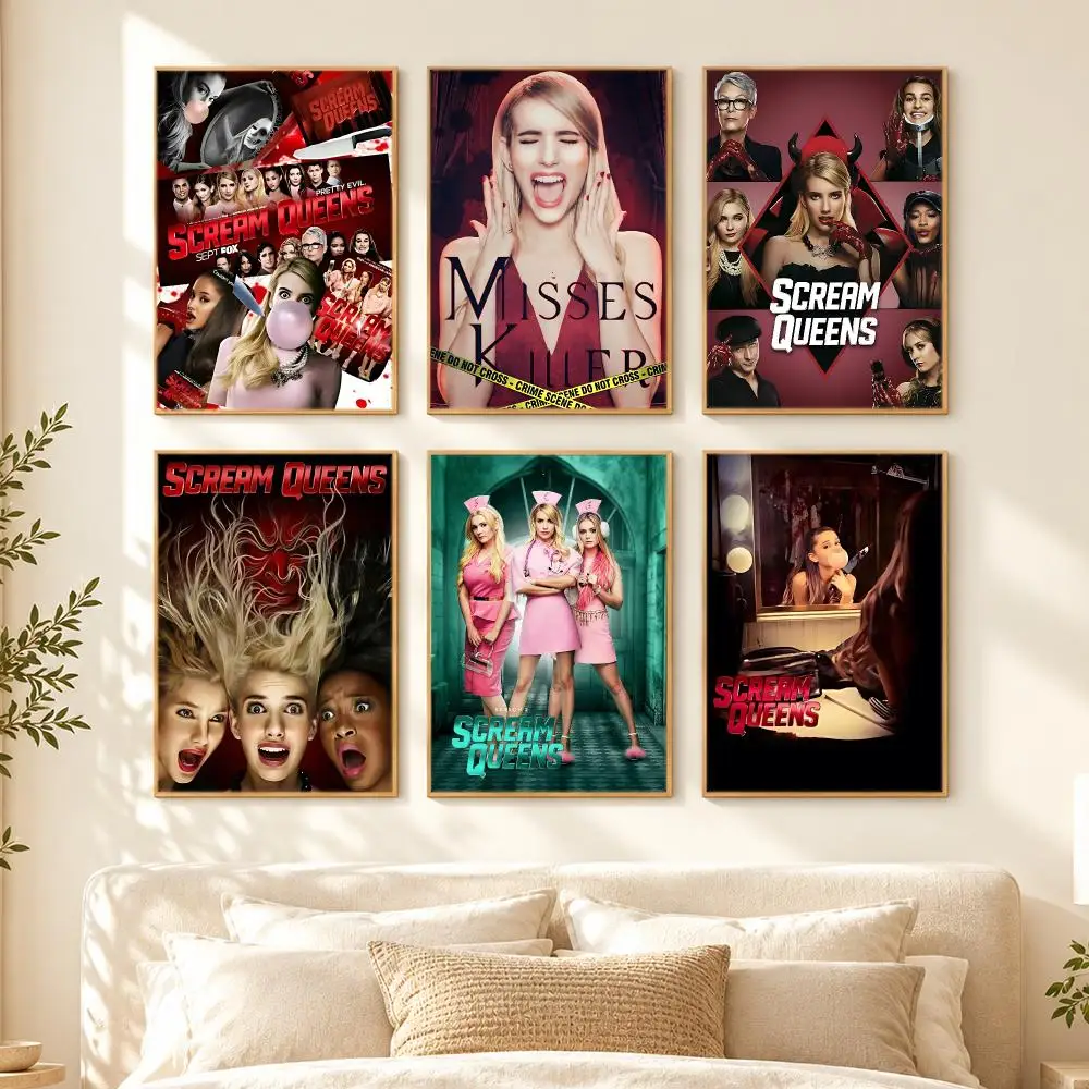 series Scream Queens Poster Poster HD Printing Cozy Nordic Style for Home Decor for Living Room Bedroom Cafe Gift