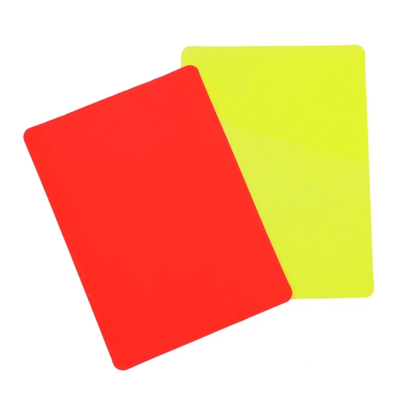 Redness Yellow Referee Penalty Cards Soccer Card Football Game Referee Card