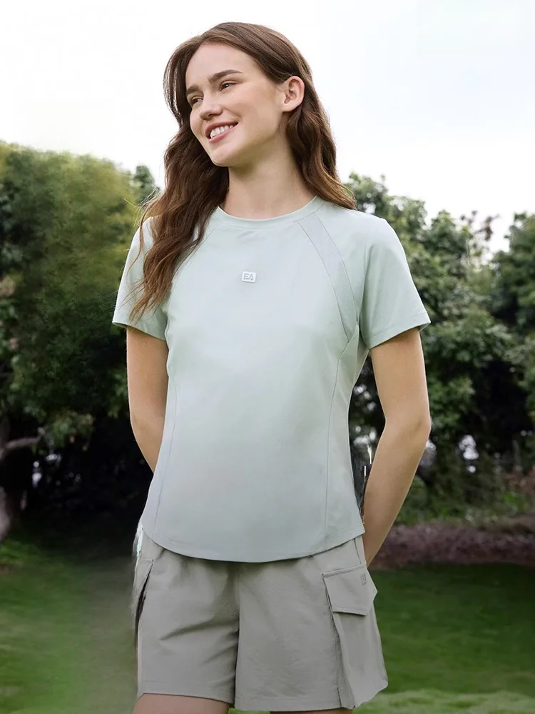 

Женская футболка Elle Active UPF50 с защитой от ультрафиолета, быстросохнущая, дышащая, для занятий спортом на открытом воздухе, повседневного кроя, с круглым вырезом и короткими рукавами