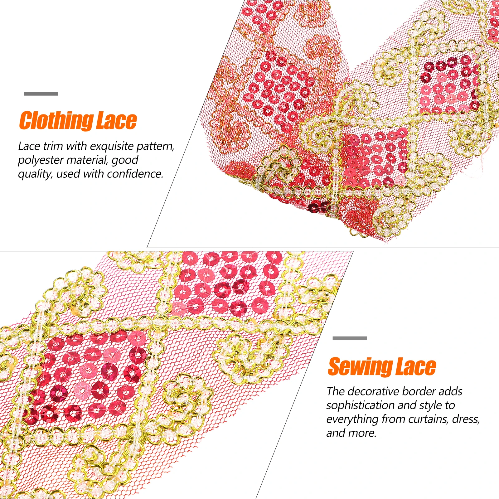 

Delicate Lace Trim Polyester Clothing Edging Diy Sewing Material Garment Lace Decorative Trim