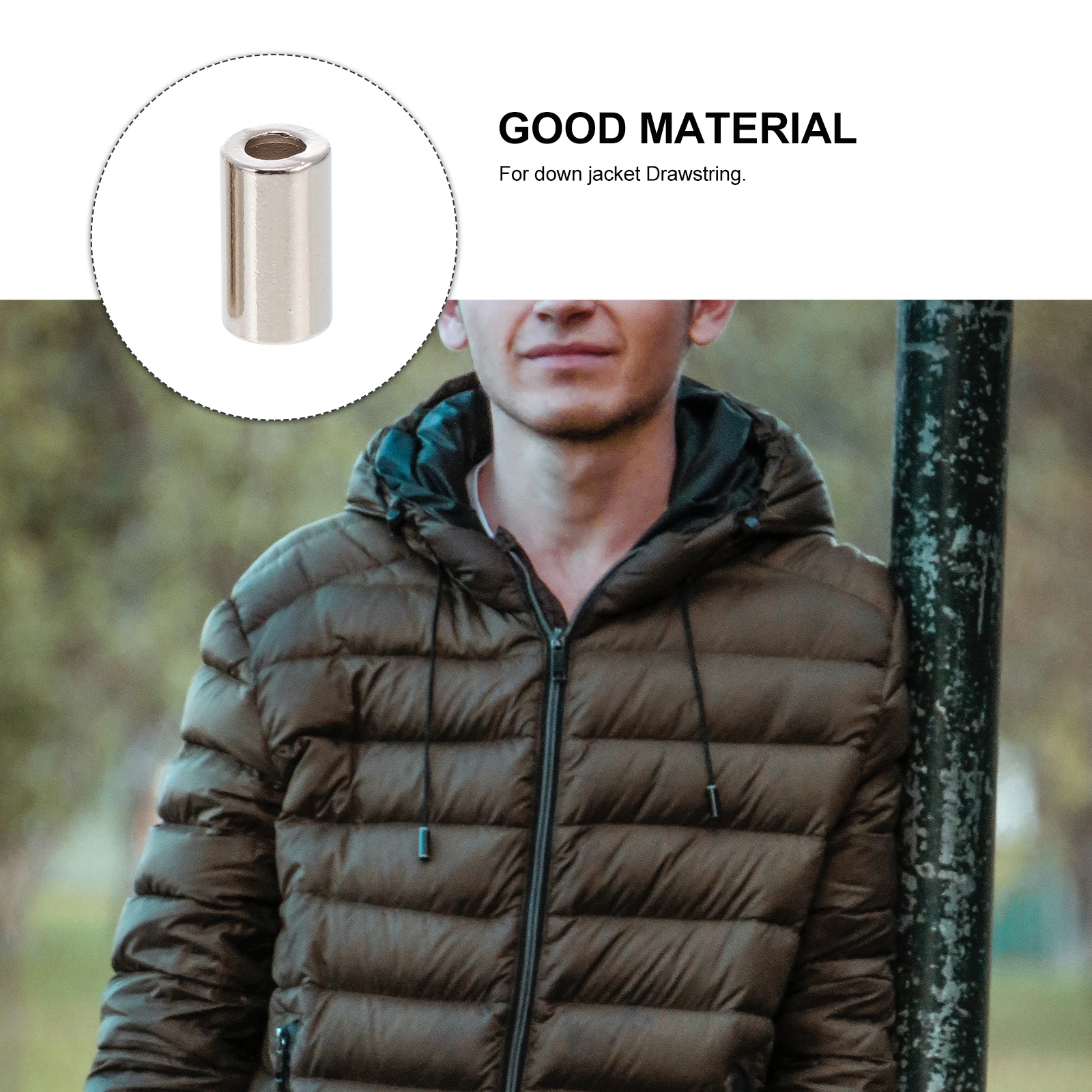 

50 pcs Metal Hang Tag Drawstring Cord Locks Rope End Stopper For Lanyards Clothes Backpacks Sportswear Umbrella Accessories