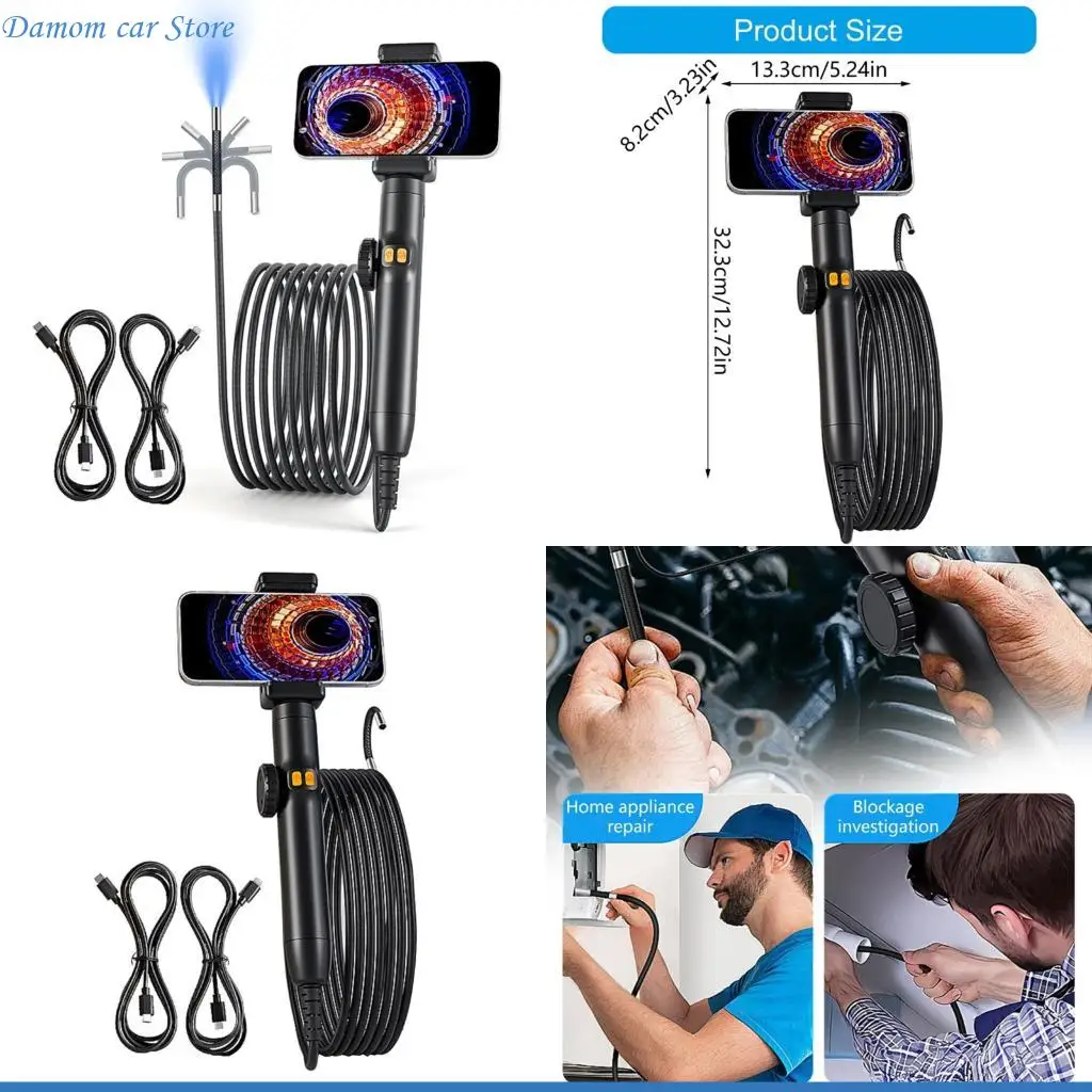 

A2UC Industrial Endoscope Inspection Camera 360 Degree Articulating Borescope Camera