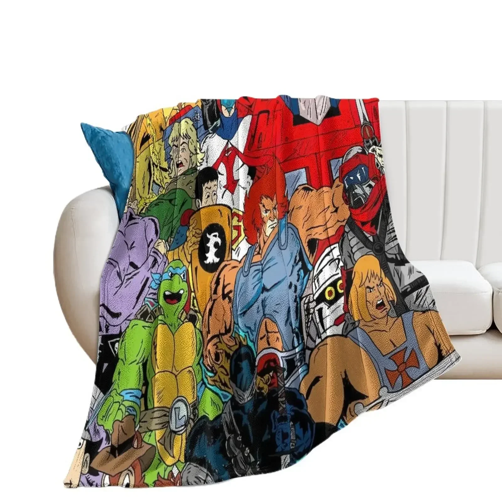 80s Cartoons were the best! Butvwhich were your Throw Blanket for sofa funny gift Baby Cute Plaid Blankets