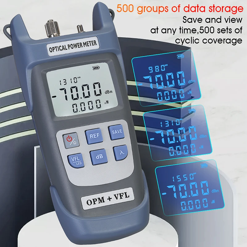 COMPTYCO AUA-G710B All-in-one Optical Power Meter (OPM) Visual Fault Locator (1/10/15/30/50MW VFL) FTTH Fiber Optic Testing Tool