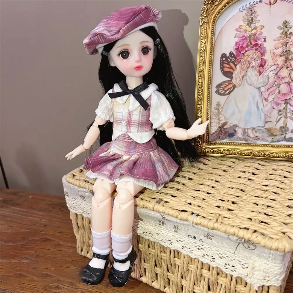 Trendy Retro Style 30cm Doll Clothes Fashion Elegant 1/6 BJD Doll Outfit Set Pretty Girl Toy Gift (No Dolls or Shoes)