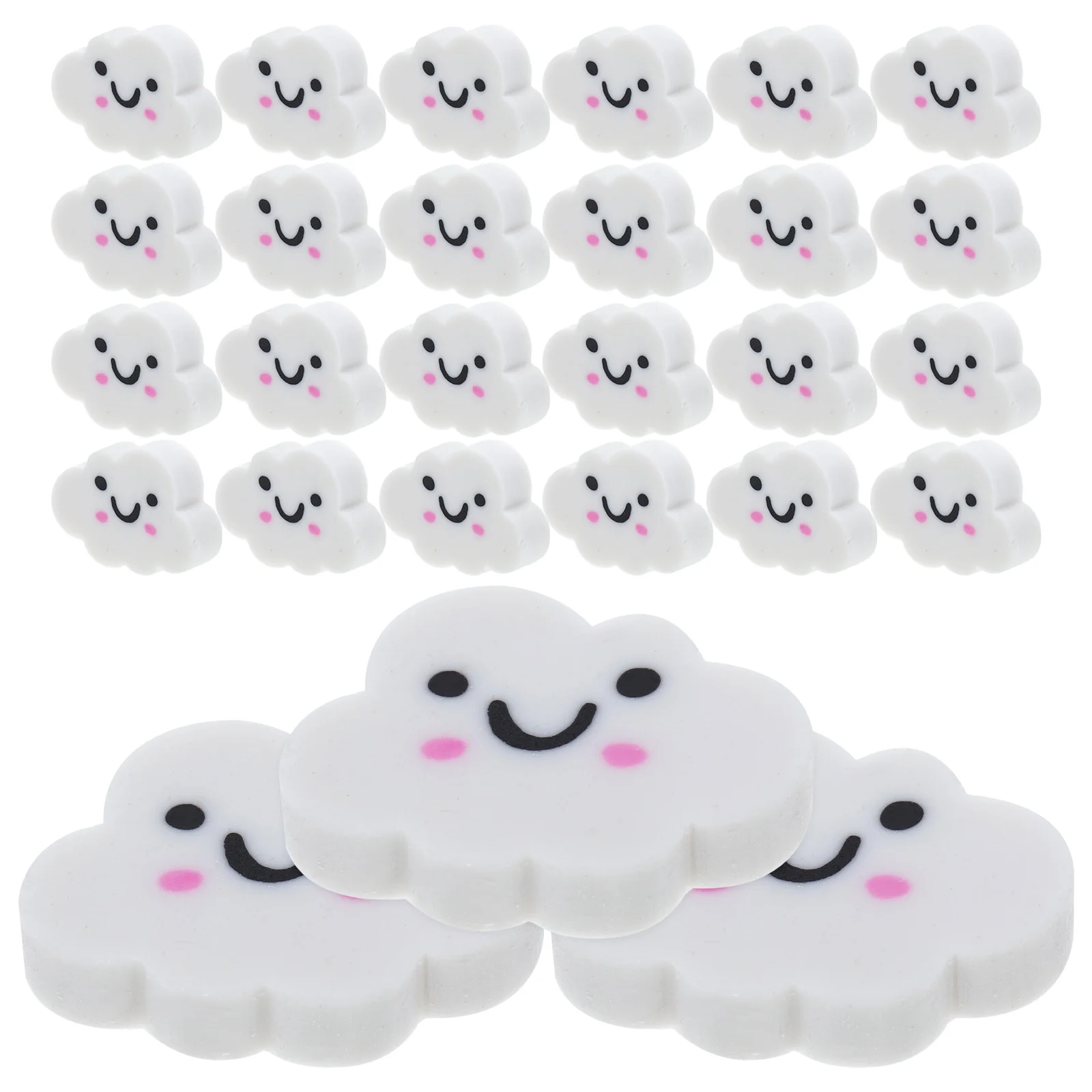 Mini gomme en forme de nuage pour enfants, 50 pièces, ensemble de petites gommes à crayon, fournitures scolaires, papeterie de bureau et de voyage