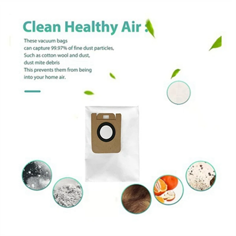 AC39-12PCS أجزاء قابلة للاستبدال ل Dreame D10S Plus / RLS6AD جهاز آلي لتنظيف الأتربة فرش جانبية رئيسية تصفية ممسحة القماش أكياس الغبار