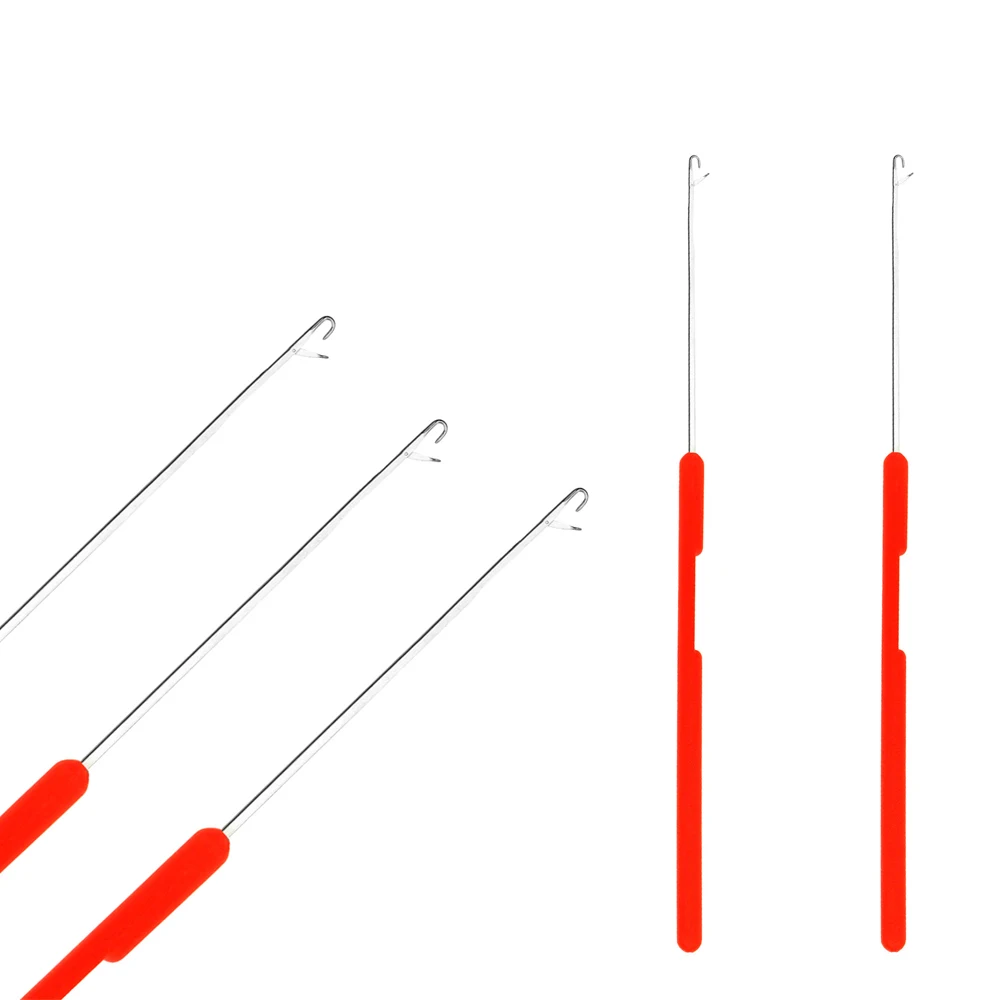 Crochet Hook with Tongue Knitting Tool Sewing Repair Sweater Beading Accessories Plastic Shank Needle for Crafting