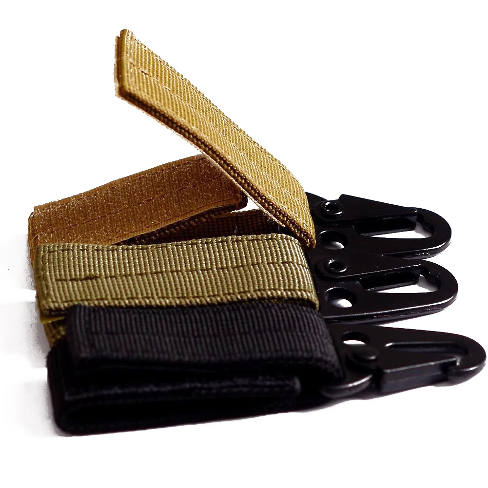 New Camping Tool Backpack Buckle Nylon Belt Hook Webbing Keychain Outdoor Equipment Hanging System Belt Buckle EDC Travel Kit