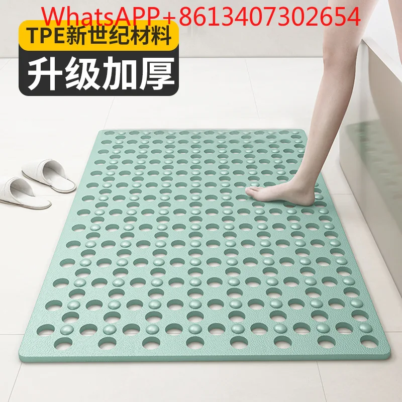 Square non-slip mat bathroom suction cup floor mat bathroom massage foot mat (2pcs)