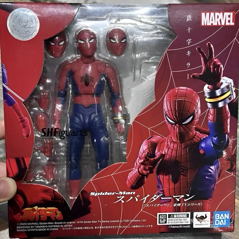 Original Bandai S.h. Figuarts Marvel Spider Man Toei Tv Series In Stock Anime Collection Figures Model Toys Xmas Gifts Toy