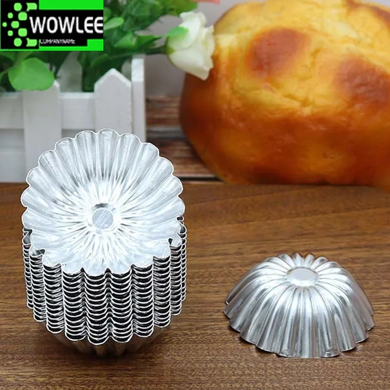 25pcs Mini Carbon Steel Tart Molds Cupcake Cookie Pudding Pie Mould Non-stick Baking Tool Muffin Cups  Accessories