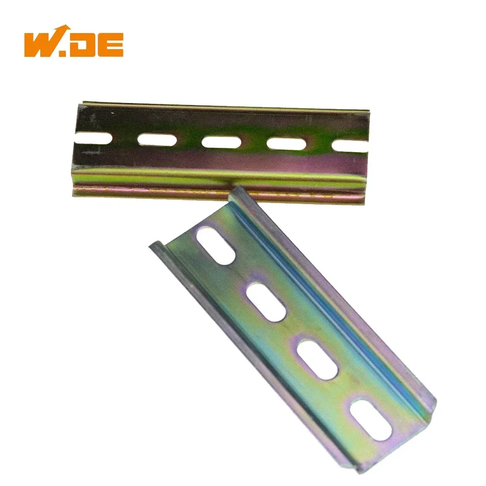 1 Piece DIN Rail Mount Terminal Block  Thickness 1mm NS35-S Steel C45 DZ47 Relay Steel Material 35mm Universal Type