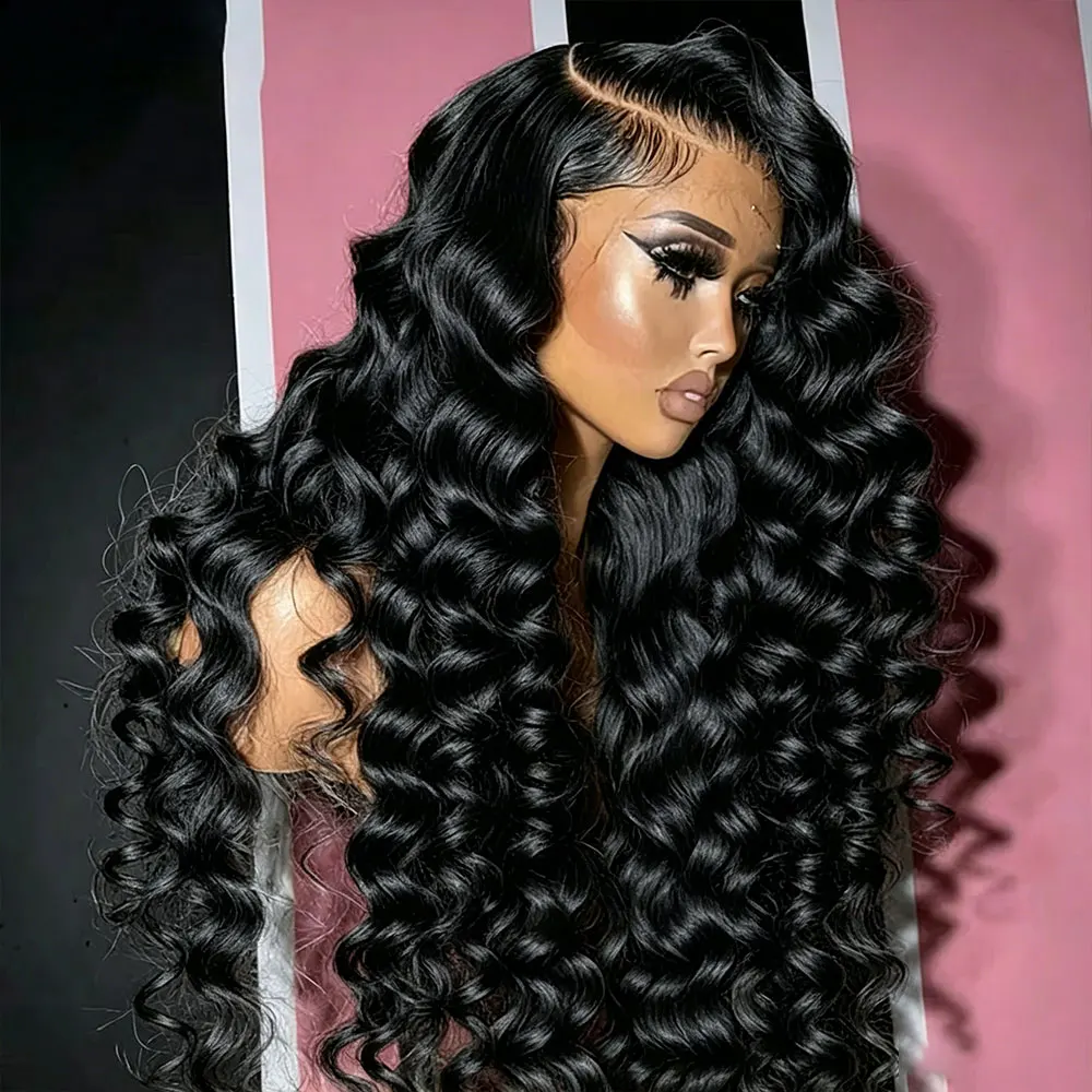 250Density Body Wave 13X4 13X6 HD Transparente Lace-Front-Perücken aus Echthaar, transparente Spitzenperücken, natürliches schwarzes Haar für Frauen