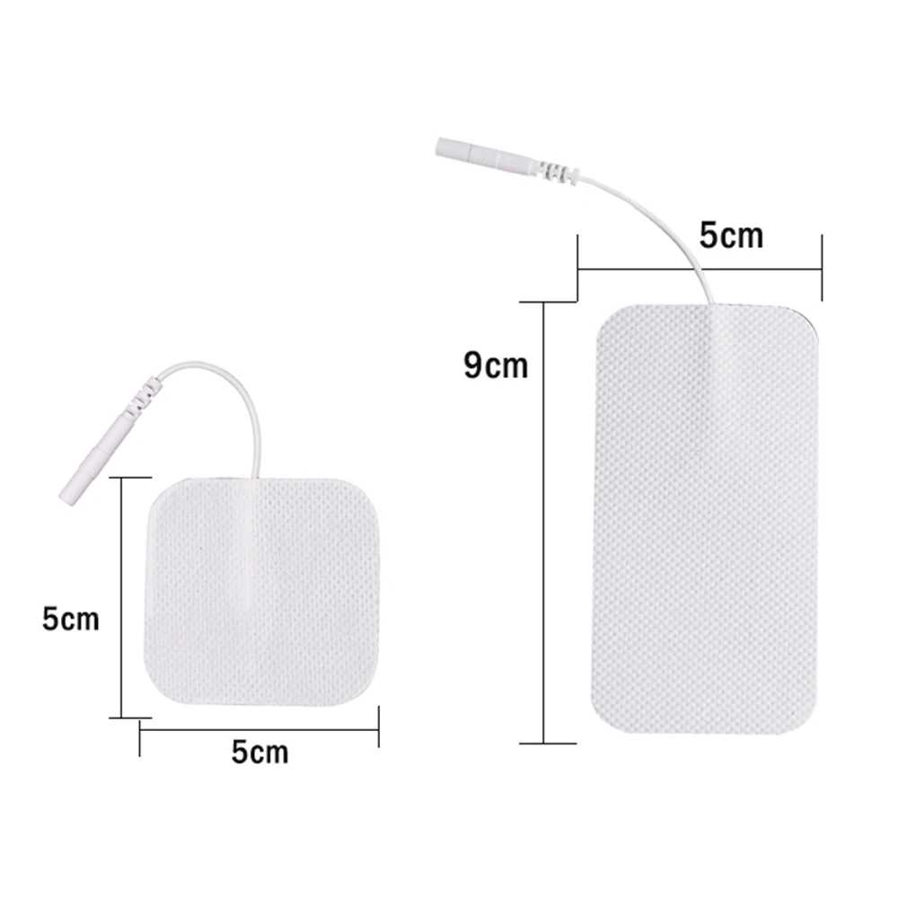 TENS Unit Replacement Pads Self Adhesive Latex Free Premium Reusable Electrode Pads Use 2mm Pin Connector Lead Wires Patches