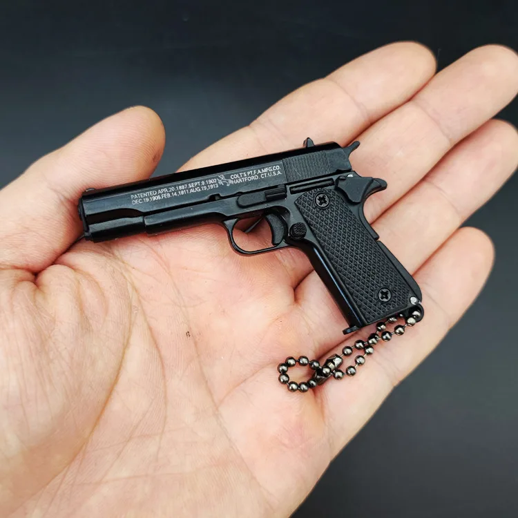 Staccabile 1:3 Mini Lega Colt 1911 Pistola Modello PUBG Jedi Pistola Giocattolo Portachiavi Agitarsi Giocattolo per Ragazzo Collezione Adulti Regalo di Natale