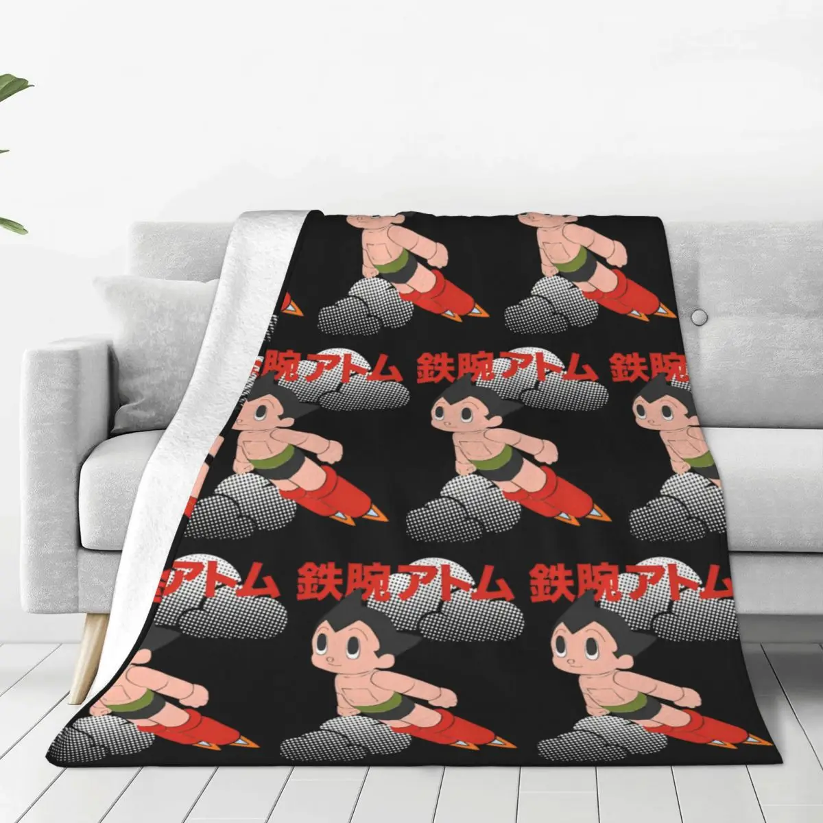 Anime Astroboy    Astro Boy Knitted Blankets Fleece Super Soft Throw Blankets for Bedding Couch Bedspread