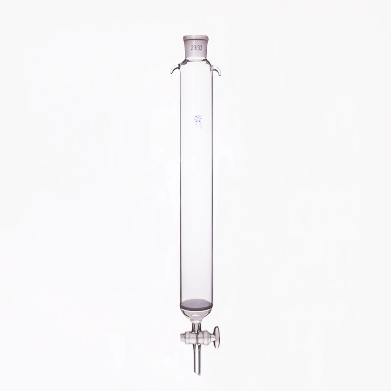 Sand plate flash column,O.D.50mm,E.L.200mm/250mm/300mm/350mm/400mm/450mm/500mm,29/32,Chromatographic analysis column,Glass valve