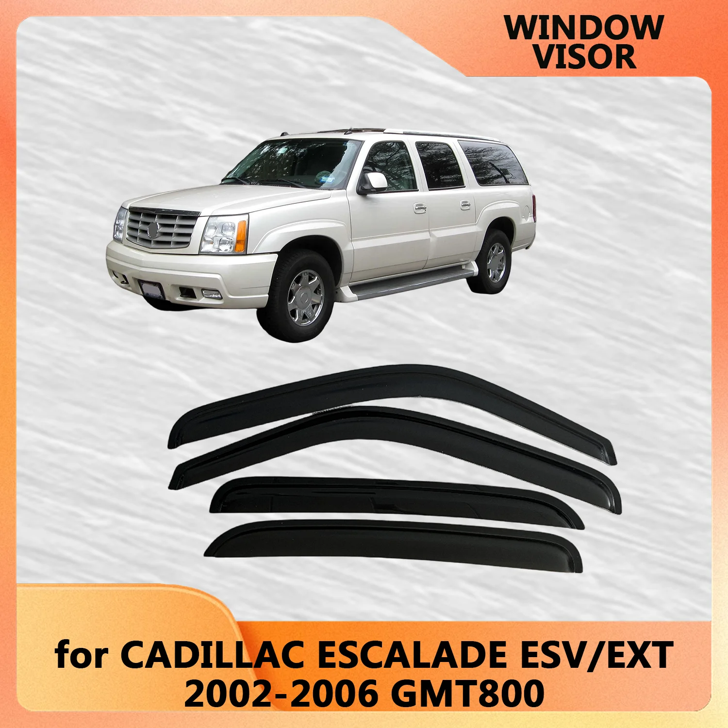 

Дефлекторы окон (ветровики) для CADILLAC ESCALADE ESV/EXT 2002-2006 GMT800, защита от дождя, вентиляционные шторки на двери