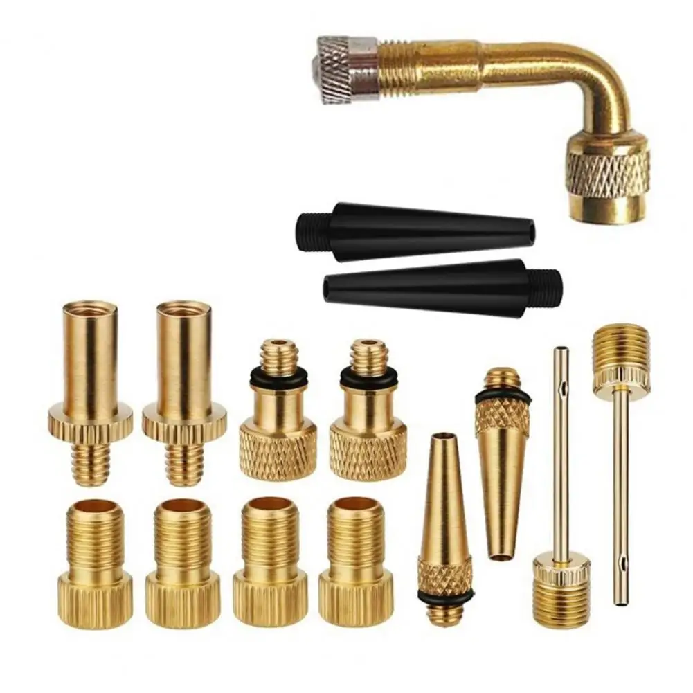 

15Pcs/Set Copper Valve Adapter Closely Matched Labor Saving Anti Corrosion Valve Convertor Bike Part
