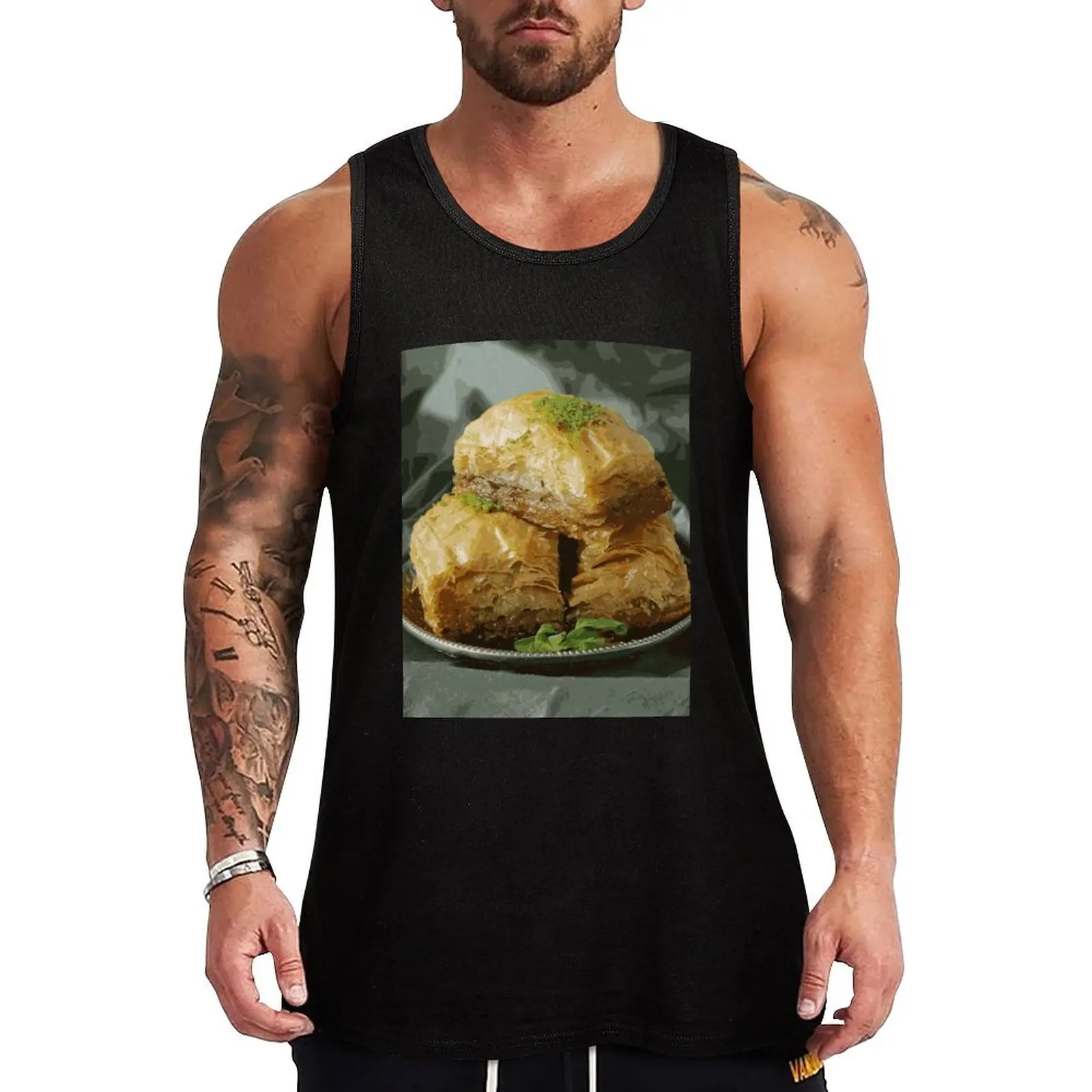 ???????? Baklava Tank Top T-shirt sports sleeveless vest men