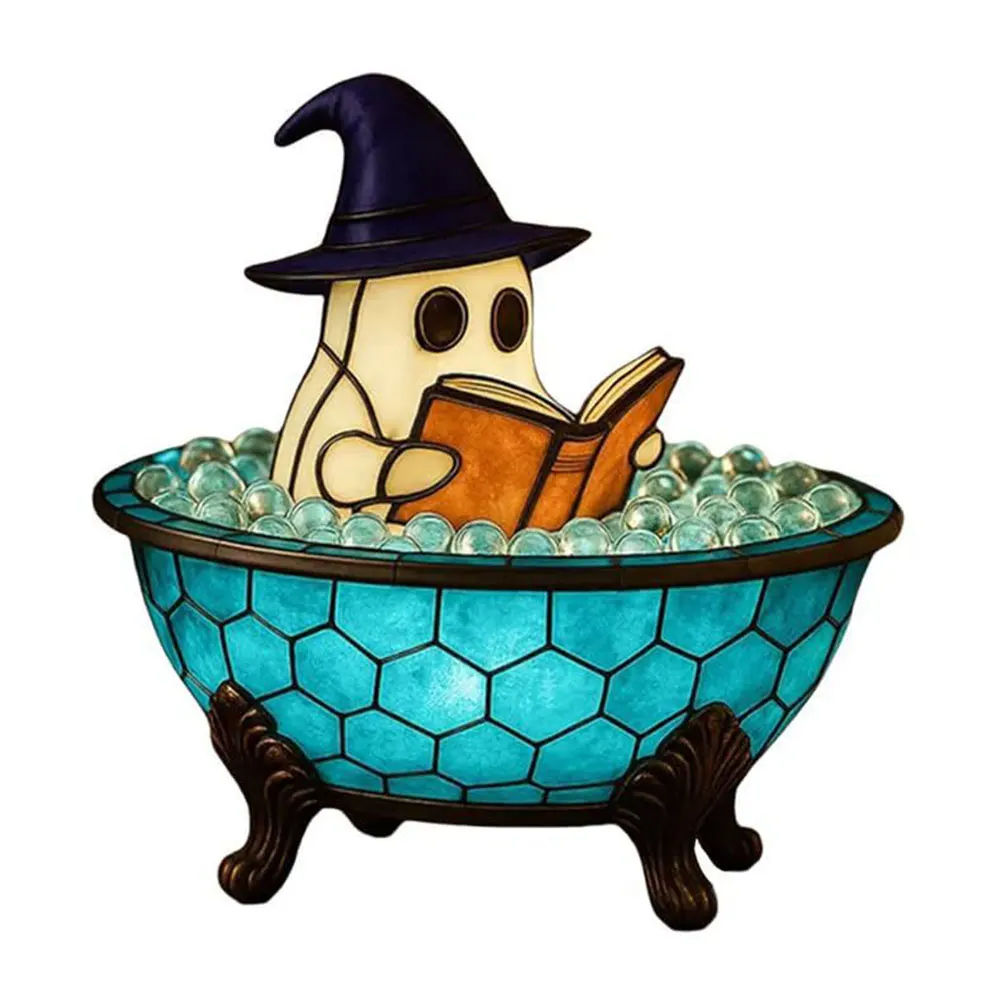 Ghost-Themed Bathtub Accent Lamp Halloween Ghost Night Light LED Lamp Halloween Home Decorations