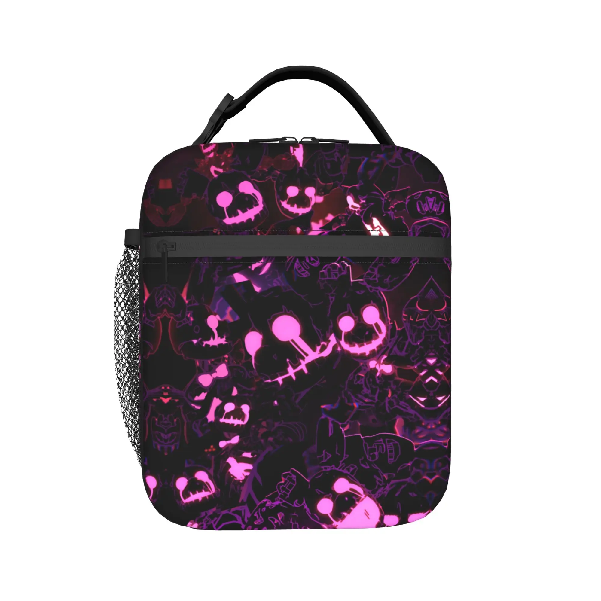Benutzerdefinierte FNAF At Freddys isolierte Lunchtasche, Abenteuer- und Überlebensspiel, tragbare Thermo-Kühlbox, Lebensmittel-Lunchbox, Outdoor, Camping, Reisen
