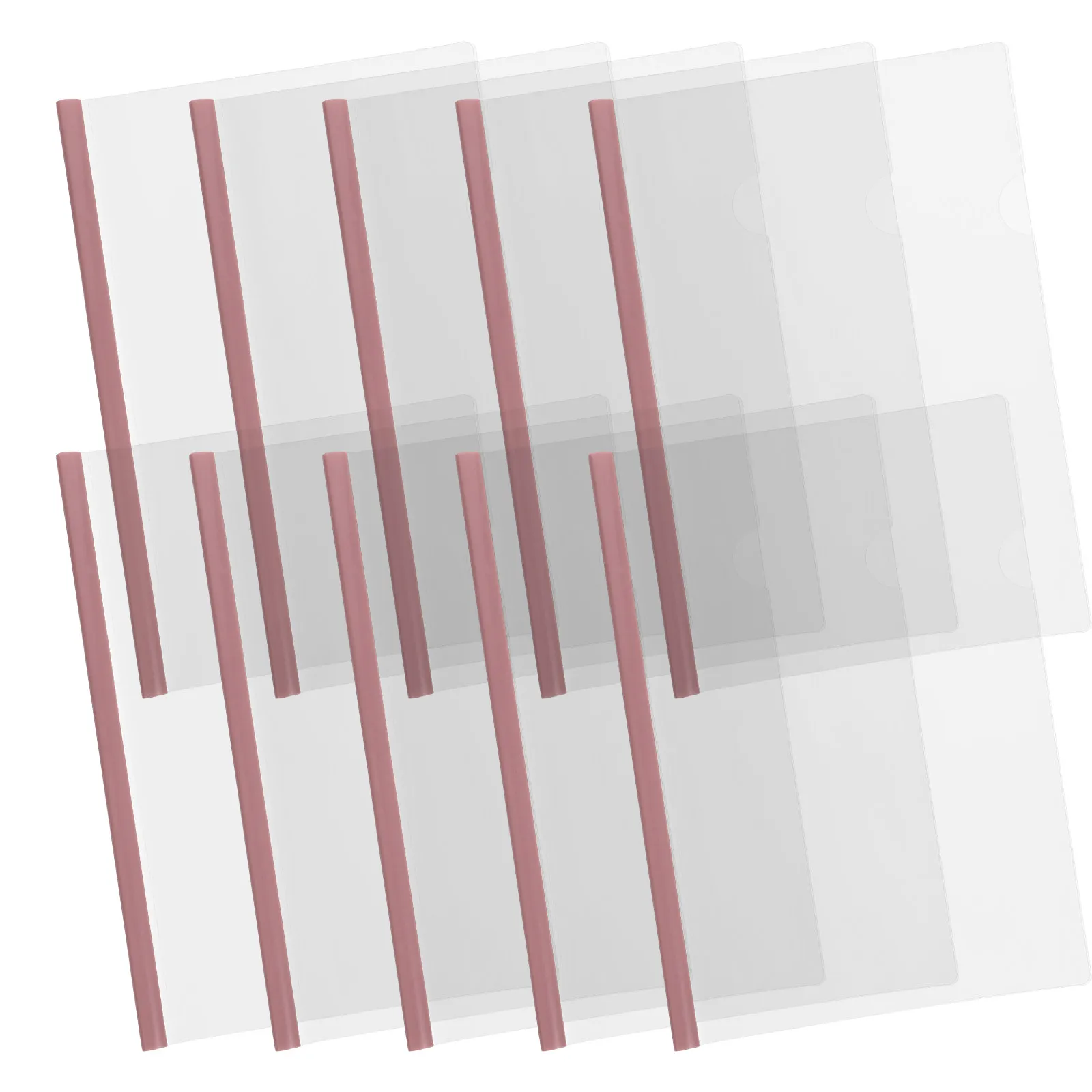 

10Pcs Transparent Sliding Bar File Folders Perfect for Office School Document Organizer Report Covers Clear Presentation Binder