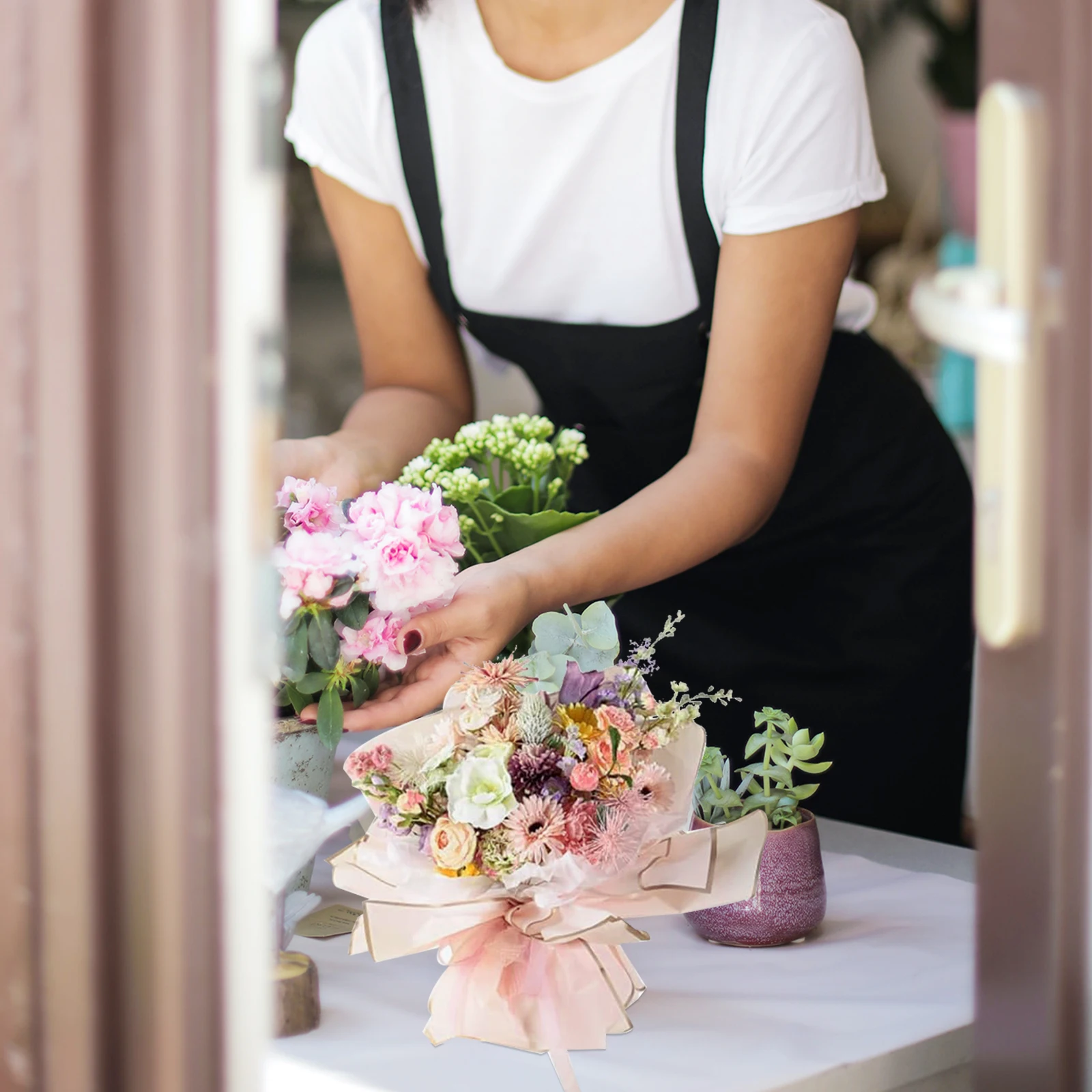 

20 Sheets Waterproof Bouquet Wrapping Film Floral Wrap Sheet for Flower Packaging and Gift Decoration Flower Wrapping Film